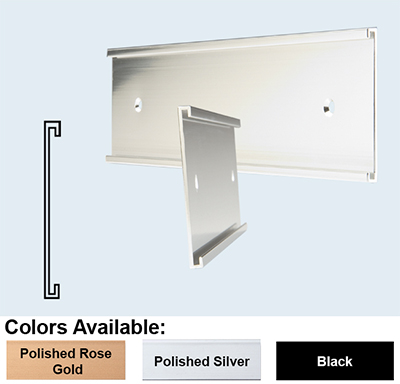 Wall Holder 1/16x2x10 Polished Yellow Gold
